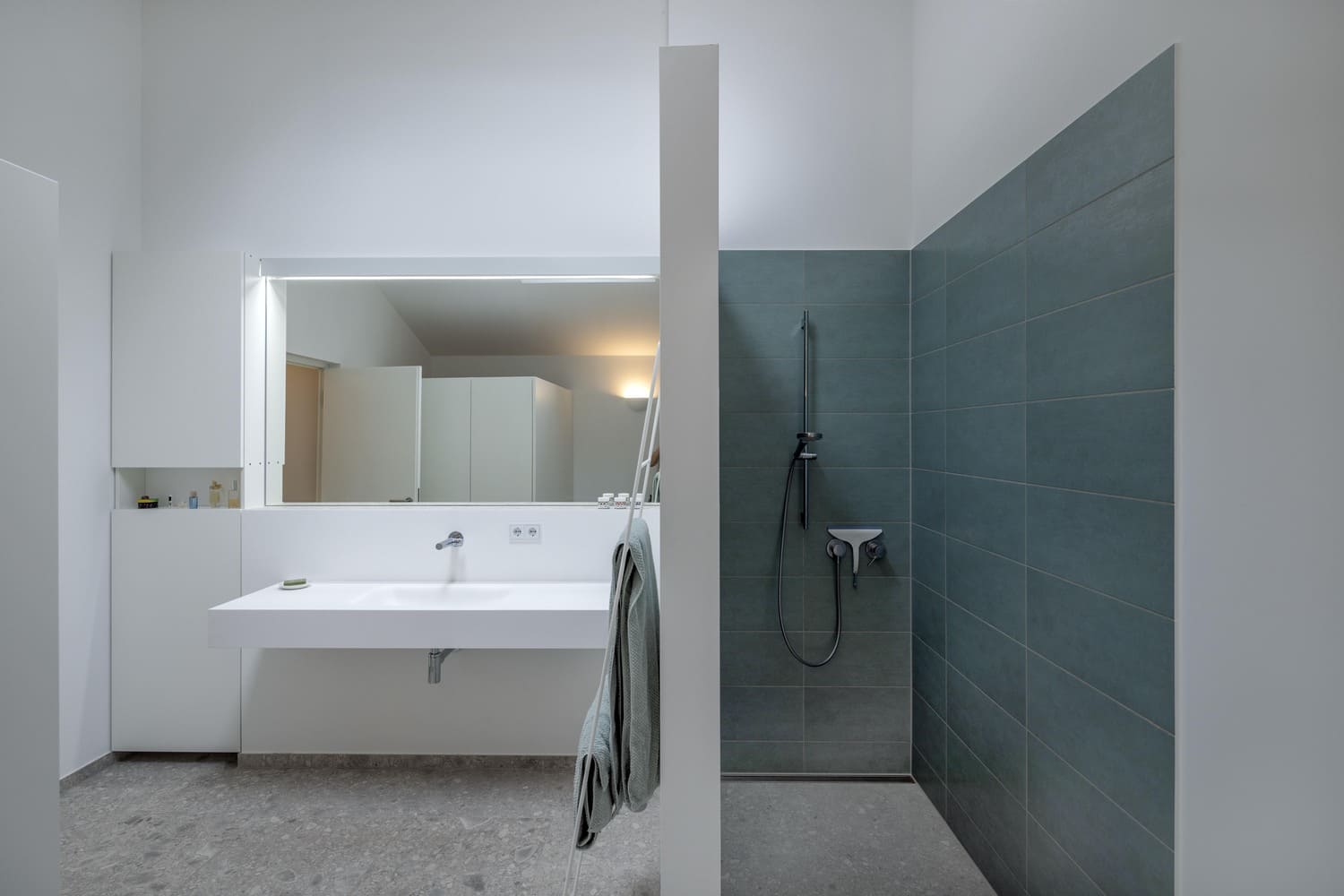 Badezimmer im Holzhaus in Siegsdorf